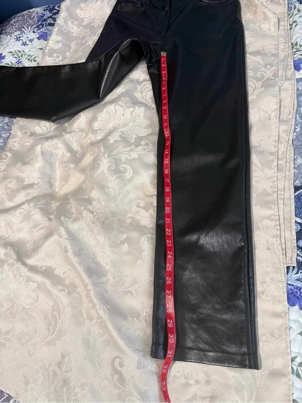 Wilfred The Melina Vegan Leather Baddie Pants Black High Rise Straight Leg 8 - Picture 10 of 10